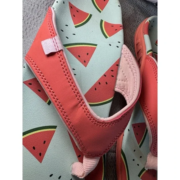Spenco Pink Watermelon Print Flip Flops NWOT Power Bridge Size 8 - Picture 2 of 7